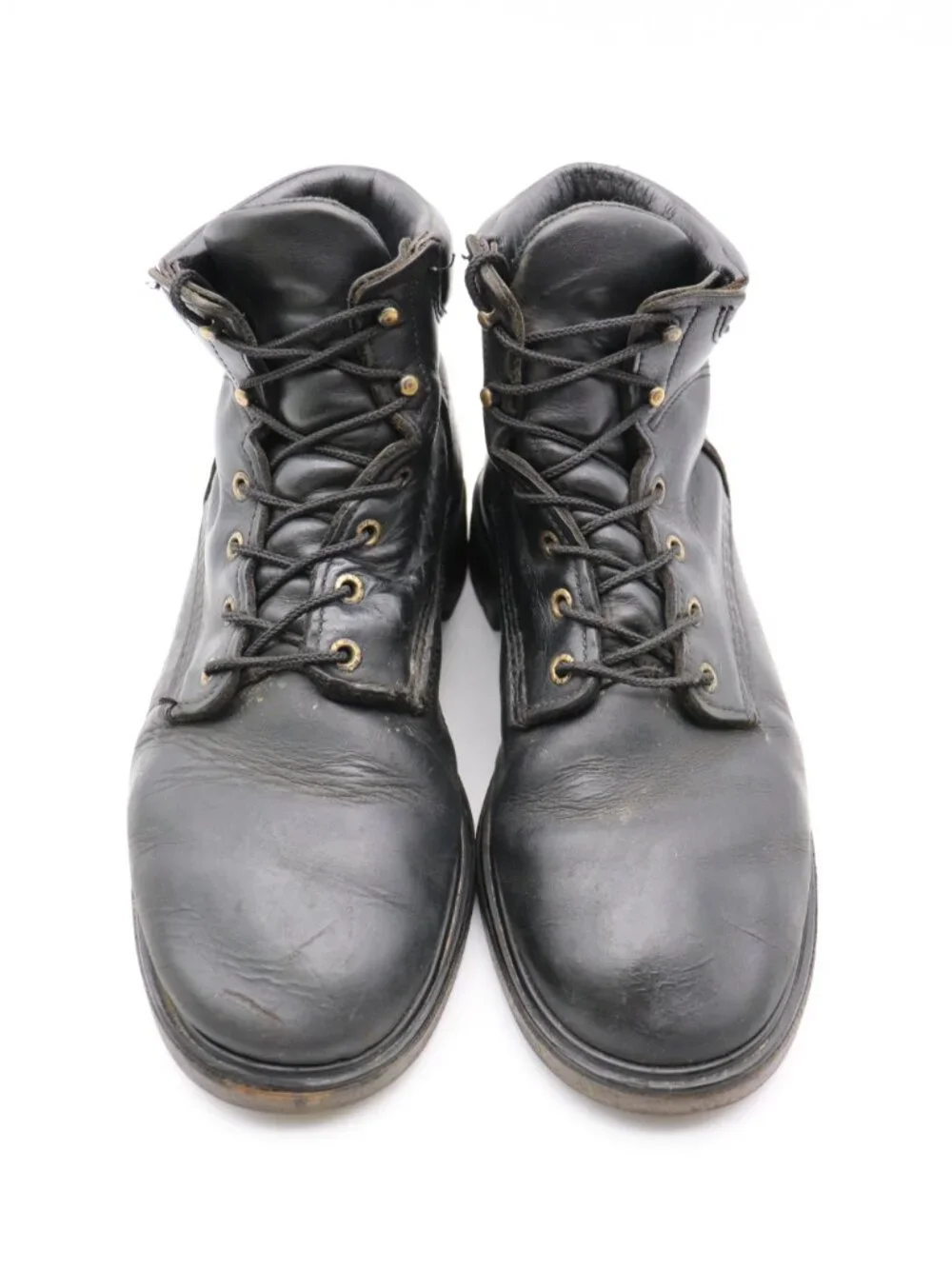 Red Wing 607 Men's Size 10.5 D SuperSoles Black Leather Work Boots USA Biker